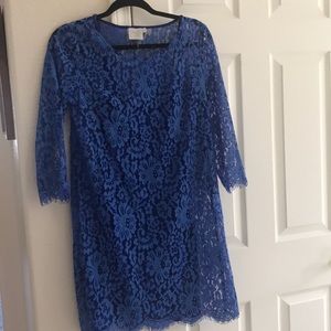 Medium blue lace dress